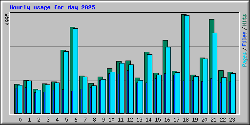 Hourly usage for May 2025