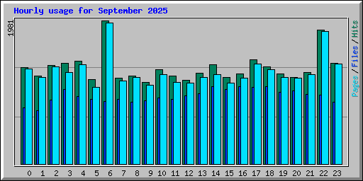 Hourly usage for September 2025